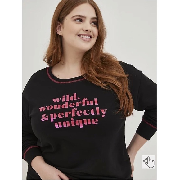 NWT TORRID Drop Shoulder Sweatshirt Soft Fleece Size 2X - Picture 3 of 8